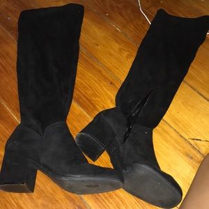 Knee high heel boots